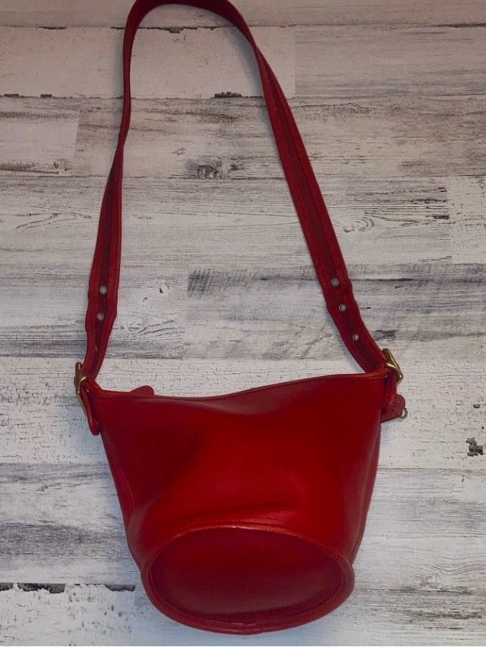 Coach Red Leather Crossbody Maggie (#9019) Bag - Picture 13 of 14